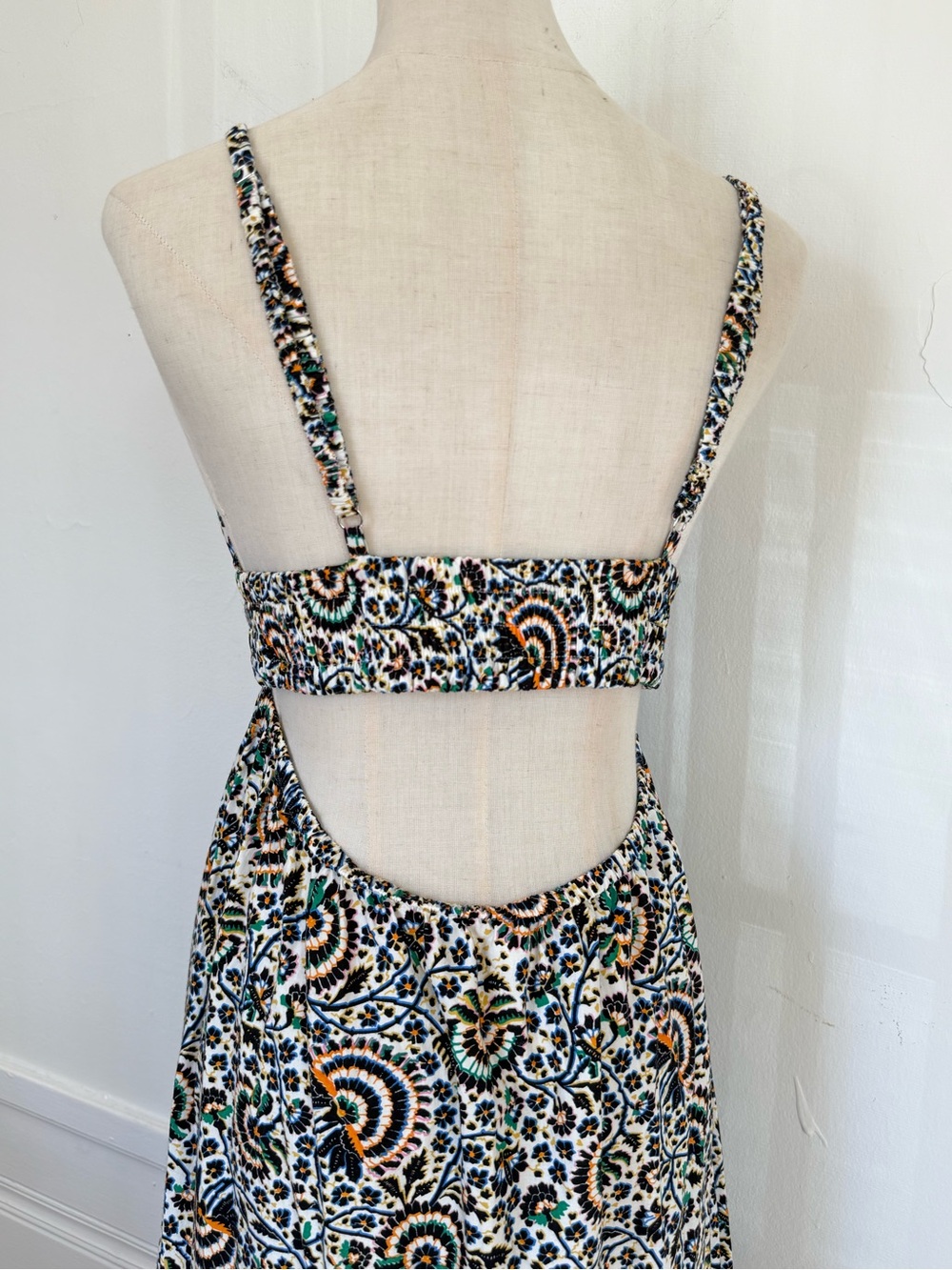 A.L.C. Rhodes Floral Open Back Maxi Dress 10 - Picture 5 of 7